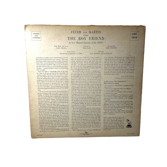 Vinyl Record Feuer and Martin The Boy Friend RCA Victor LOC-1018 1954 Musical - Picture 5 of 9